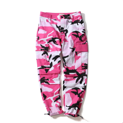 美式潮牌街头宽松多袋迷彩工装长裤运动休闲裤哈伦束脚裤男装大码