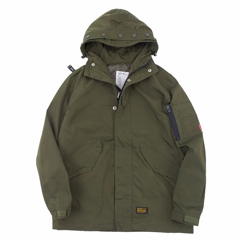 美式工装连帽夹克男潮牌秋季嘻哈情侣冲锋衣外套国潮